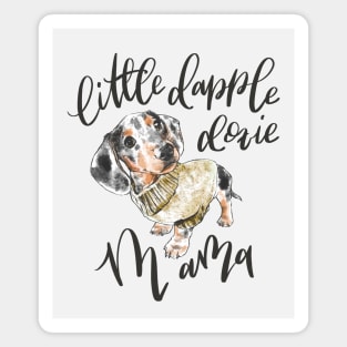 Dapple Doxie Mama, Black in Mustard Magnet